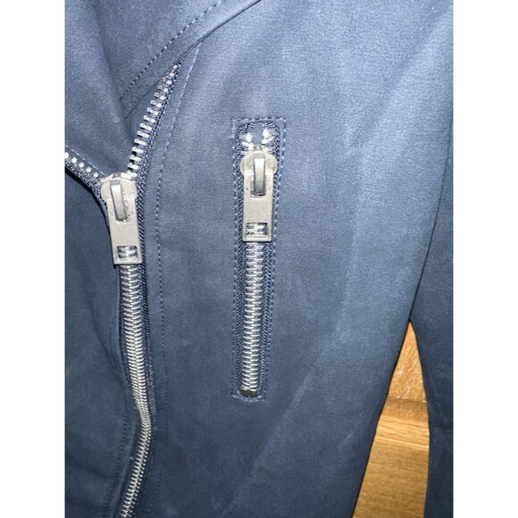 Forever 21 Navy Moto Jacket Women’s Size Medium- very good - Picture 5 of 7